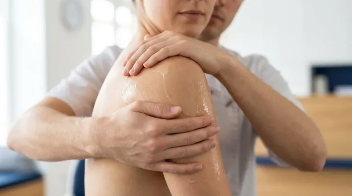 Shockwave therapy in Naples, FL delivered with the SoftWave applicator at Bergtold Chiropractic