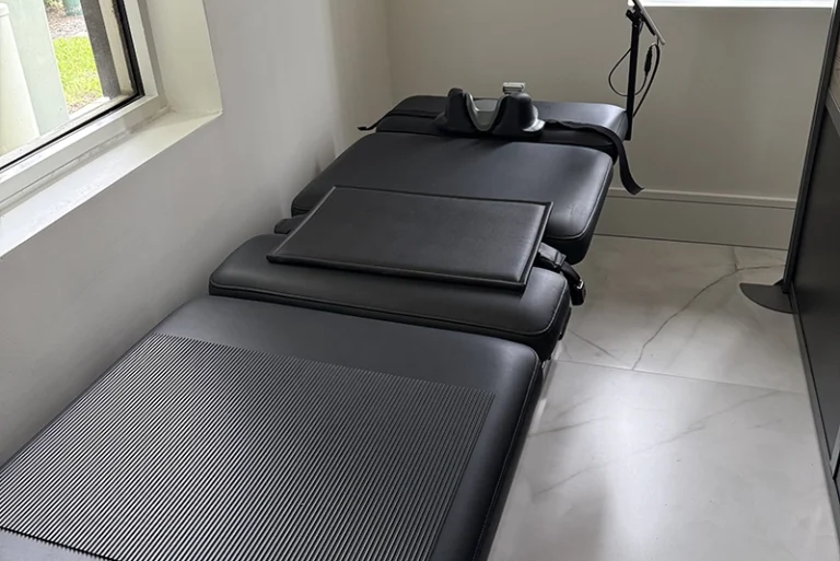 A private treatment room at Bergtold Chiropractic Naples Florida