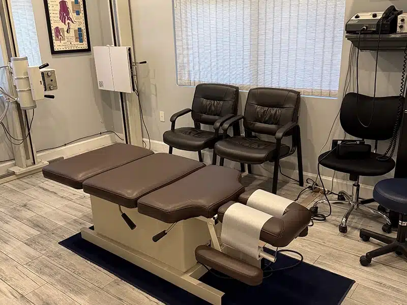 Bergtold Chiropractic Naples Florida Treatment Room Adjustment Table and X-Ray Equipment